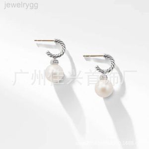 デザイナーのデイビッドYumans Yurma Jewelry Dy Pearl Studded Ring Shaped Solari Earrings Trendy Button Stread FashionDavid