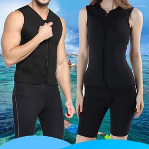 Mulheres Swimwear Oulylan Neoprene Wetsuit Colete Jaqueta Sem Mangas Surf Snorkeling Ternos Wetsuits Top Homens Mulheres Para Esportes Aquáticos Mergulho 3mm