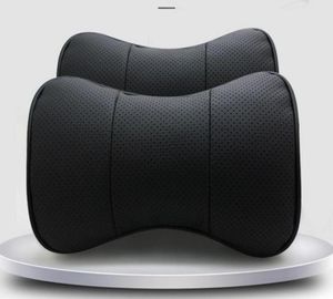 Almofada de pescoço luxuosa personalizada 2 peças de couro assento de carro almofada de pescoço travesseiro encosto de cabeça de carro para todos buick2612200