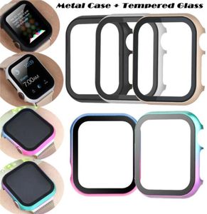 Für Apple Watch Series 6 5 4 3 2 1 SE iwatch 38 mm 42 mm 40 mm 44 mm Slim Hard Metal Tempered Glass Full Screen Protector Protect Bump4099308