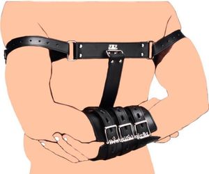 Arme hinter dem Rücken Fesseln StrapLeather Arm BinderSex Armbinders Harness Bondage Adult Sex Toys 20 T2006201130608