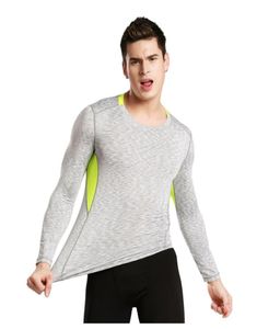 De nya sportstrumporna Elastiska kompression som kör fitnesskläder Men039S QuickSleeved LongSleeved Tshirt6795634