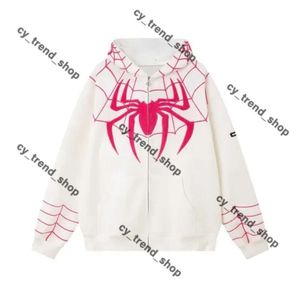 Designer Spider Hoodie Original American Vintage Embroidered Zipper Cardigan Sweater Men Kvinnor Autumn Oversize Coat Jacket Pants Sp5der Hoodie Spyder Hoodie 61