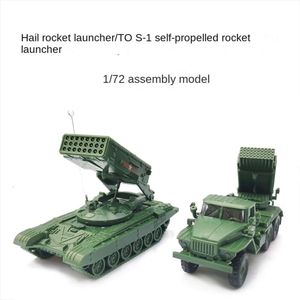 Diecast 1/72 Rus TOS-1 Kendinden Tahmin Edilen Roket Launcher Orijinal 4D Montaj Modeli dolu oyuncak süsleme