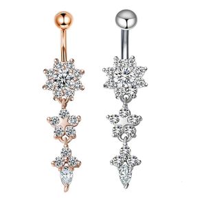 Śliczny Dangle Belly Ring Pack 14G Pęknięcie Kłucie Seksowna pierścień brzucha Zestaw Brzuch Pierścień Pierścień Pircing Ombligo Biżuter