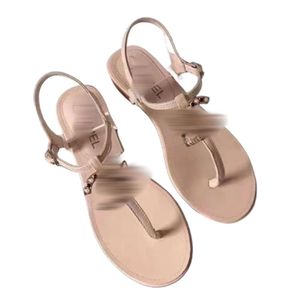 Damen-Sandalen, Designer-Luxusmode, Top-Qualität, kleine duftende Brise, Kamelie, Frühling/Sommer, Klemm-Zehensandalen, flacher Boden, Klemm-Damenschuhe