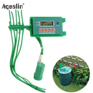 Kit Pompa automatica da giardino Irrigazione a goccia Kit di irrigazione Sistema di irrigazione con controller timer intelligente per bonsai, pianta #22018A