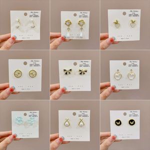 Night Market Stall Sier Needle Women's High End Instagram Small and Versatile Fashion Style Earrings