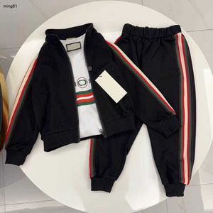 Brand Baby Clothes Boys Tracksuits Zipper Kids Three-Piece Sports Suit Size 100-150 cm Långärmad hoodiejackor och byxor 24Feb20