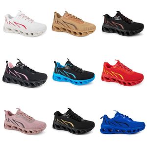 الرجال أحذية الجري Gai Black White Purple Pink Green Navy Blue Light Yellow Beige Nude Plum Mens Trainers Sports Ship