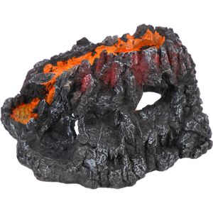 Fish Tank Resin Rockery Supply Adorn Lifelike Statue Decor Aquarium Accessory Volcano Decoration Ornament 240226