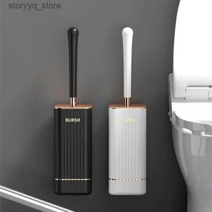 Temizlik Fırçaları Tuvalet fırçası WC Temizleyici Fırça Silikon Kalın Fırça Başlıkları Tahliye Tutucu Ev Temizleme Araçları Banyo Aksesuarları Setleri240304
