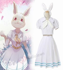 Novo anime Beastars Cosplay Haru Cosplay Mulheres Uniforme Escolar Traje Peruca Coelho Menina Japonês Bonito Dress9468146