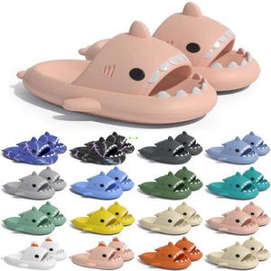 Gratis fraktdesigner Shark Slides Sandal Gai Sliders för män Kvinnor Sandaler Slide Pantoufle Mules Mens Womens Slippers Trainers Sandles Color279