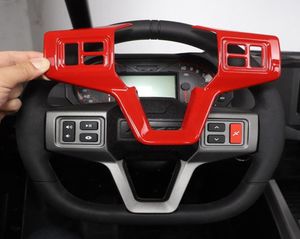 Parts ATV For Polaris RZR PRO XP UTV 2022 Car Styling ABS SilverRed Steering Wheel Panel Cover Trim Sticker AccessoriesATV8370442