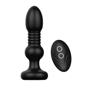 Plugue anal vibrador telescópico para mulheres homens massageador de próstata bunda controle remoto brinquedos sexuais produtos brinquedo casal 231010