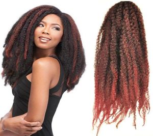 Marley trança 18 polegada afro kinky encaracolado extensão do cabelo sintético afro encaracolado tranças de crochê cabelo tecer brasil bolote8474275