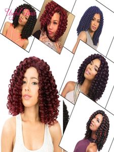 8quot Jumpy Wand Curls Crochet intrecciare i capelli sintetici Janet ricci capelli all'uncinetto trecce giamaicano rimbalzo treccia riccio crespo H1668155