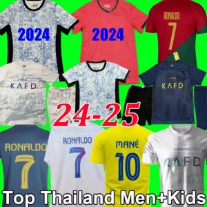 24 25 Portugal camisas de futebol Ronaldo FELIX PEPE BERMARDO B.FERNANDES camisa de futebol J.MOUTINHO camisa de futebol masculino kit infantil Al Nassr