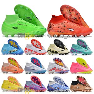 هدية حقيبة رجال عالية الكاحل أحذية كرة القدم Ronaldo CR7 Superflys IX 9 Elite XXV AG CLEATS NEYMAR ACC MBAPPE SOCCER SHOID