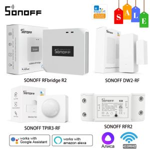 Kontrola Sonoff RF Bridge R2 433 MHz DW2 DOOR WINDOK PIR3 Sensor Motion Sonoff RF Sensor Kit Współpracuje z aplikacją Ewelink Google Home Alexa