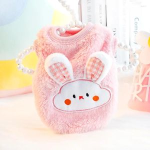 Cão vestuário doce cor dos desenhos animados roupas com capuz kawaii impressão design de pelúcia pequenos cães roupas gato moda quente itens para animais de estimação atacado