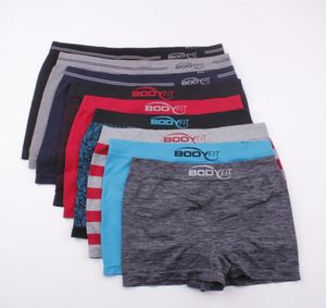 Xxl manlig midrise lycra bomullssömlös Boyshort Men039s trosor underkläder Men boxer shorts blandar färg 6pcslot hys9242639892