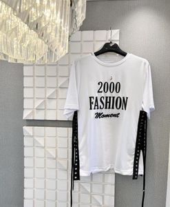Damen039s T-Shirt Herbst/Winter 2022 Luxus-Designer-Designs, mit Buchstaben bedruckt, Stickerei, gebundenes T-Shirt5887020