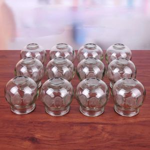 Products 12pcs Thickened Glass Chinese Vacuum Cupping Set Acupuncture Massage Cup Therapy Explosionproof Glass Cupping Gift Set