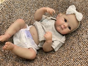 Sevimli bettie bebe reborn kız tam vücut silikon bebek 50cm tahsil edilebilir gerçekçi gerçekçi sanat bebekleri yeniden doğdu 240325