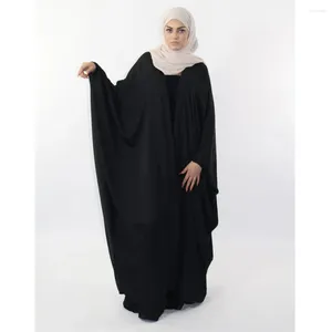 Ethnische Kleidung, muslimische Frauen, Fledermausärmel, Kimono-Cardigan, offenes Abaya-Maxikleid, islamisches Ramadan-Eid, bescheidenes Jalabiya-Robe, Kaftan-Kleid