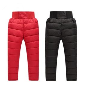 Girls Boys Winter trousers kids Cotton Thick Warm Trousers Waterproof Pants clothes kids High Waisted Baby Kid Pants 4118 01 LJ2001561339