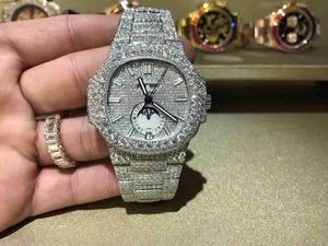 2022 New exclusive custom carbonite Watch by testing Mens VVS Diamond T t op quality automatic ETA movement sapphire glass