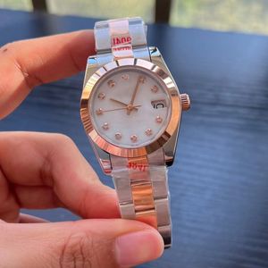 Impermeabile Orologio da donna di alta qualità bello e di moda 31mm DATE bracciale in acciaio inossidabile in oro rosa Orologi meccanici automatici da donna con orologio da polso