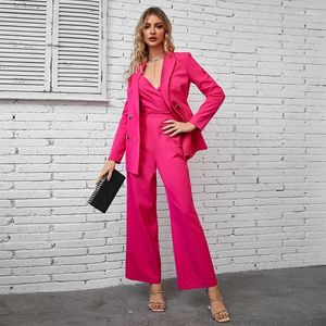 Women's Two Piece Pants 2024 High-quality Bandage Formal Suit Luxurious Fashionable Professional Slim Strapless Jumpsuit Two-piece