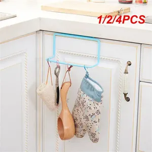 Küche Lagerung 1/2/4PCS Kunststoff Hängen Halter Handtuch Rack Multifunktions Schrank Schrank Tür Zurück Zubehör Hause veranstalter