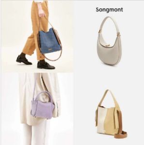 Borsa Songmont Secchiello Luna Designer Ascellare Hobo Spalla Borse grandi di lusso Borsa in pelle a mezzaluna Mini pochette Carrello per la spesa Borsa a tracolla CrossBody Song