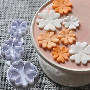 Bakning Mögel hushållens köksverktyg 3 st/set primrose blomkolvfräsar fondant kaka dekorera tillbehör leverans