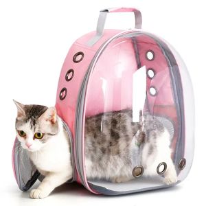 Mochila para transportar gatos, cápsula transparente, bolha, animais de estimação, pequeno, filhote de cachorro, gatinho, pássaro, respirável, caixas para animais de estimação, casas para viagem