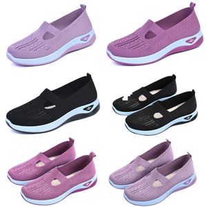 Sapatos de pano, sapatos de mãe, sandálias respiráveis de verão, sapatos antiderrapantes de sola macia para idosos, sapatos casuais femininos para caminhada para idososEsportes na moda sapatos rosa mulher 41