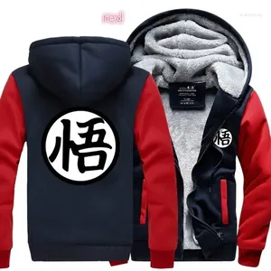 Mens Jackets Japan Anime D-dragons Sun Wukong Sweater Ball z Cotton-padded Winter Warm Hoodie Flannel Coats Tops Goku Baseball Jackers