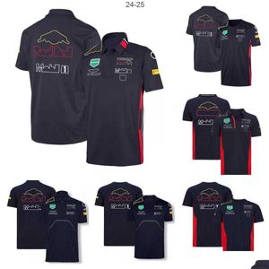 Homens camisetas F1 Racing Modelo Roupas Maré Marca Equipe Perez Cardigan Camisa Poliéster Secagem Rápida Motocicleta Terno com o Sa Drop Entregar Dhpu8