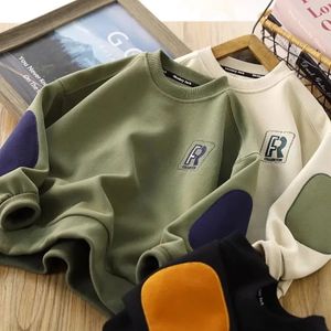 Boys Sweatshirt Cotton Pullover For Teenagers Letter Printed Children Sweater Autumn Winer Kids Outerwear Baby Clothing 240301