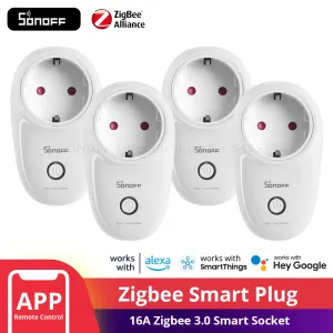 Kontrola 15pcs Sonoff S26R2ZB Zigbee Plug 16A UE Switch Timer Timer Socket Praca z Zigbee 3.0 Hub ZigBee2Mqtt