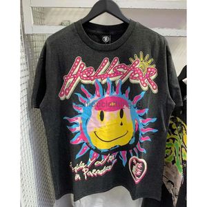 24s Hellstar T 셔츠 하이 스트리트 힙합 알파벳 여름 셔츠 남성 디자이너 T 여성 남성 대형 Tshirt 여자 남자 티 옷 낙서 빈티지