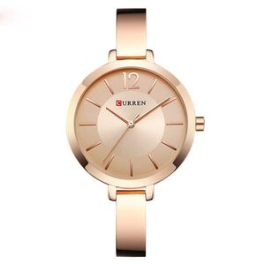 Luksusowa sukienka modowa damskie bransoletka zegarek damski kwarc ze stali nierdzewnej opaska stal nierdzewna Rose Gold Zegarwatch Lady Watch Relij Mujer274i