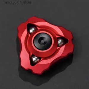 Beyblades Metal Fusion Three-Leaf-knapp fidget spinner rostfritt stål fingertopp Gyro Metal Hand Spinner Stress Relief Fidget Slider Vuxen Gift L240304