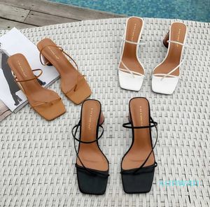 Mulher de verão 8cm sandálias de salto alto clássico bloco saltos plataforma bombas senhora chunky fertsh marrom casamento baile sandles sapatos