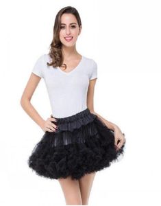 Preto branco vermelho rosa feminino curto anáguas tule underskirt saia tutu curto para vestido de casamento crinoline6492727