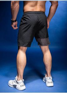 Shorts masculinos fitshinling ginásio retalhos metade do comprimento para roupas esportivas casuais fino athleisure verão curto roupas masculinas